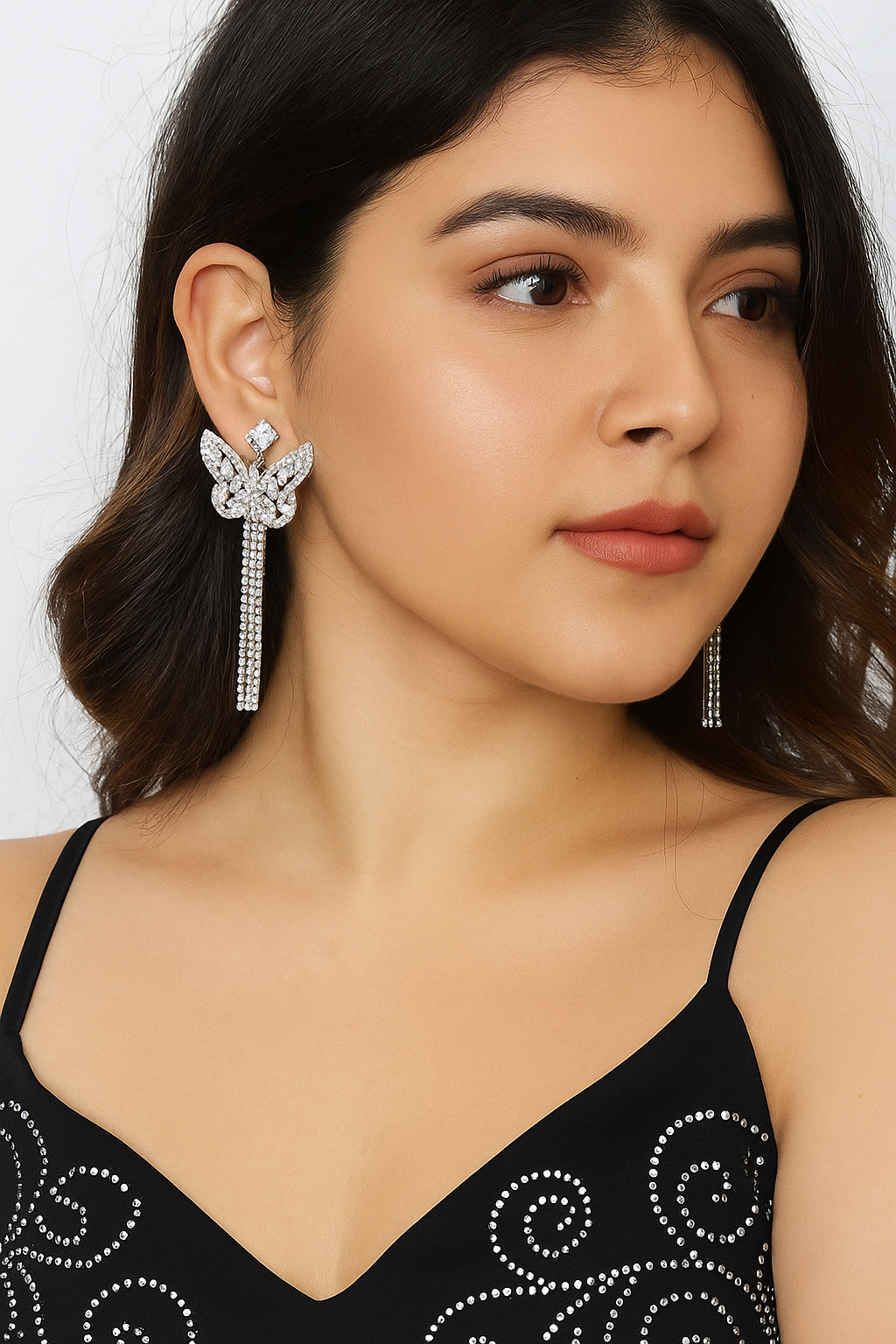 Butterfly Rhinestone Earrings