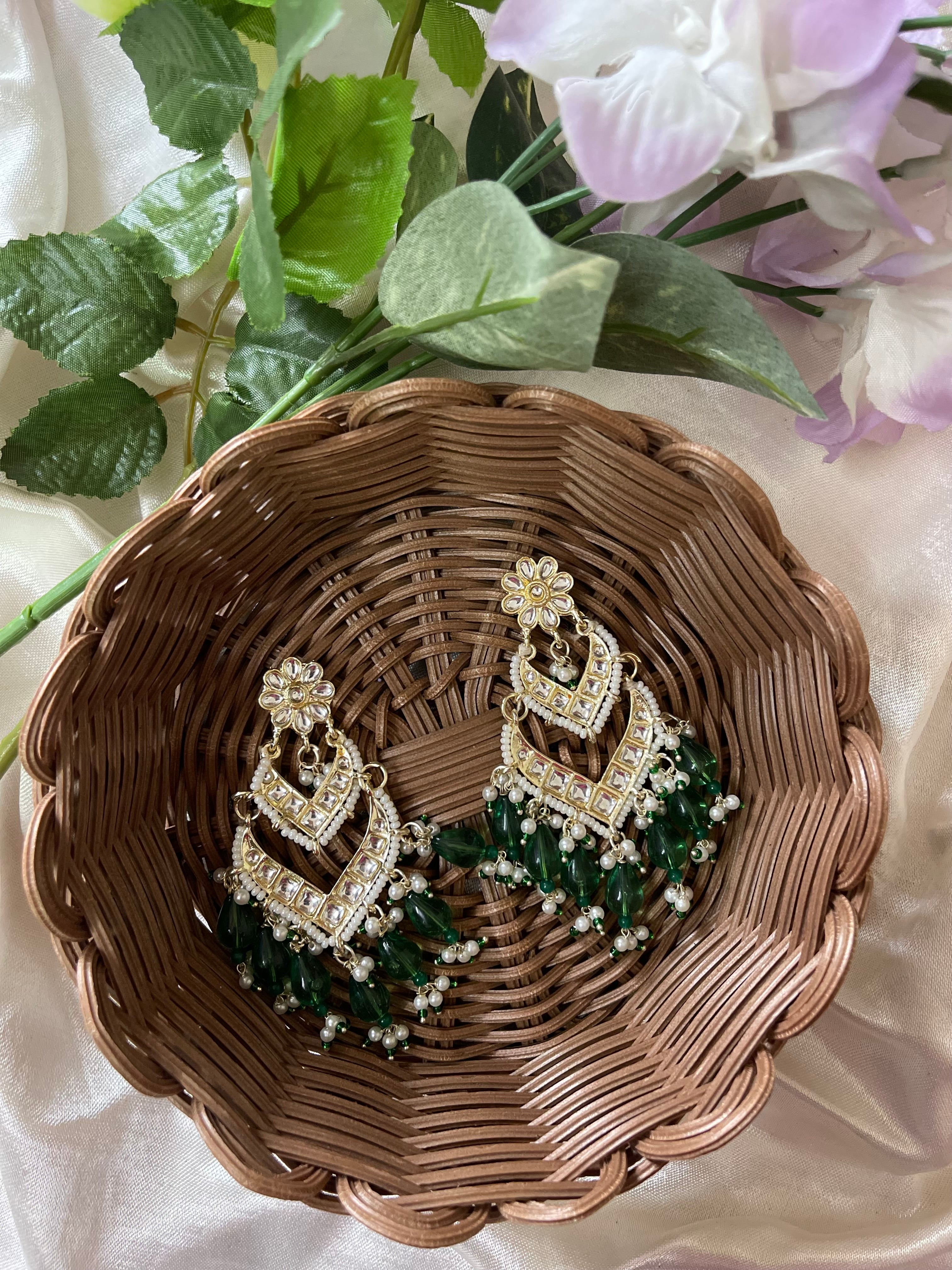 Kavya Kundan Chandbali Earrings