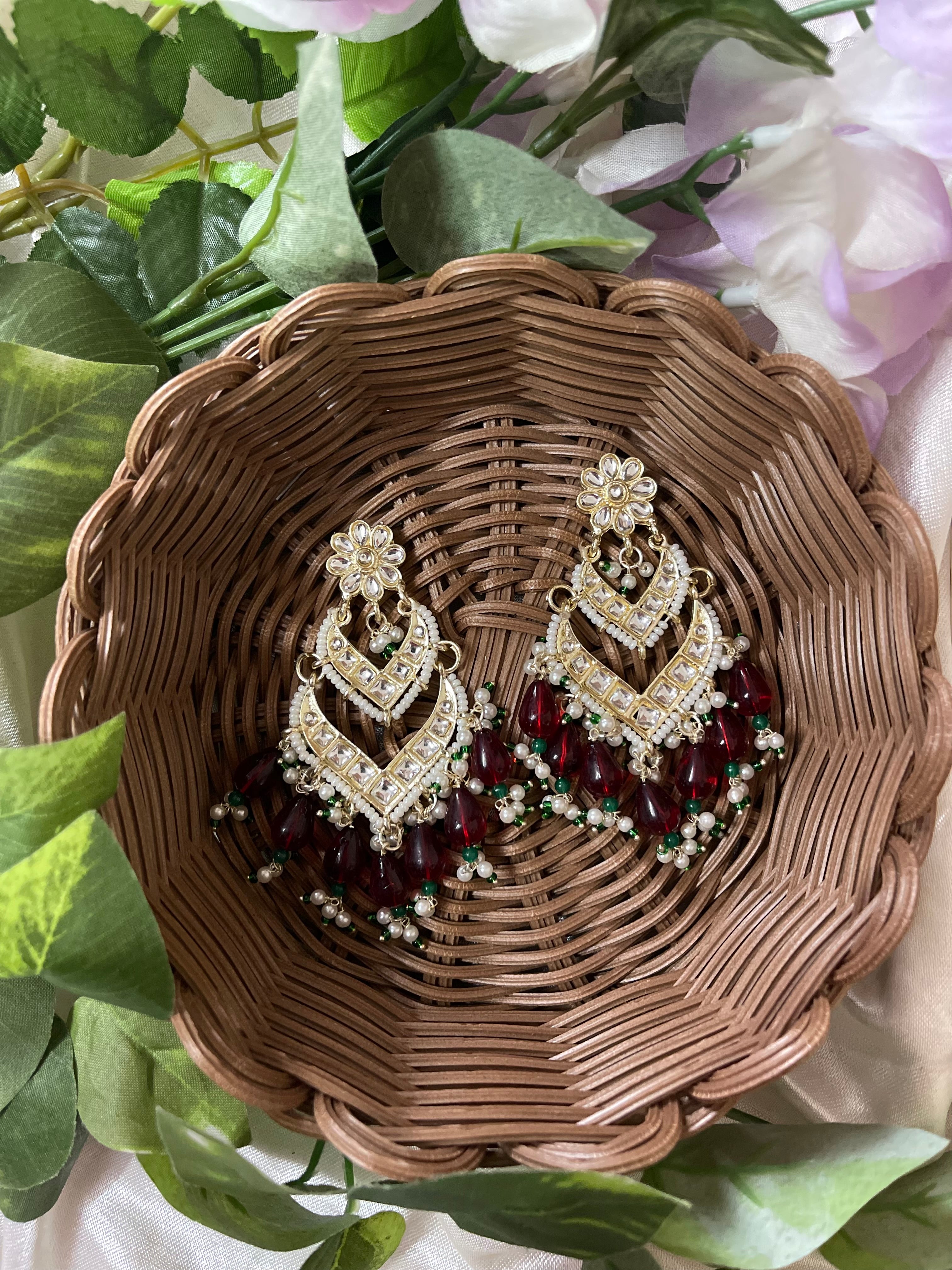 Kavya Kundan Chandbali Earrings