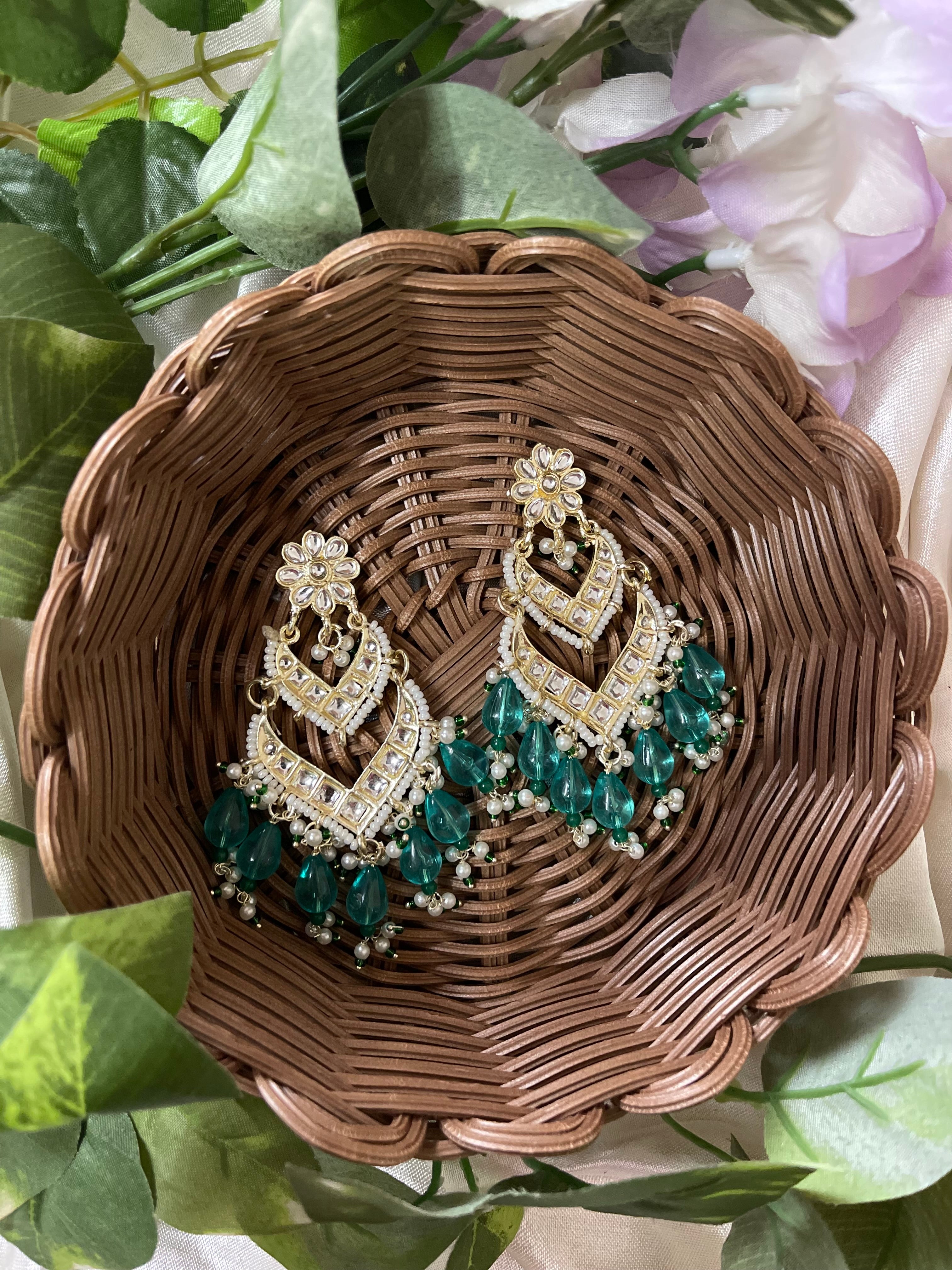 Kavya Kundan Chandbali Earrings