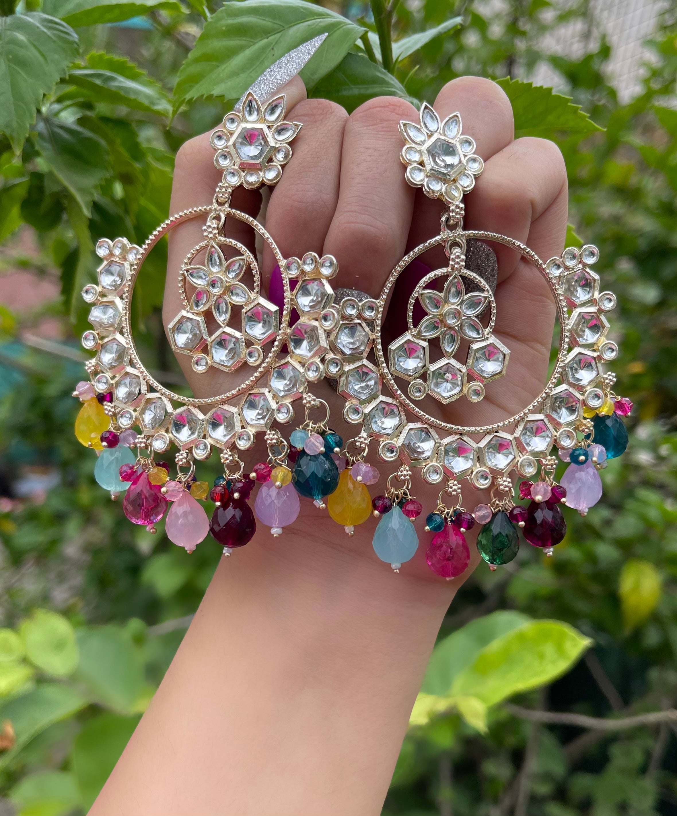 Rangoli Chandbali Earrings