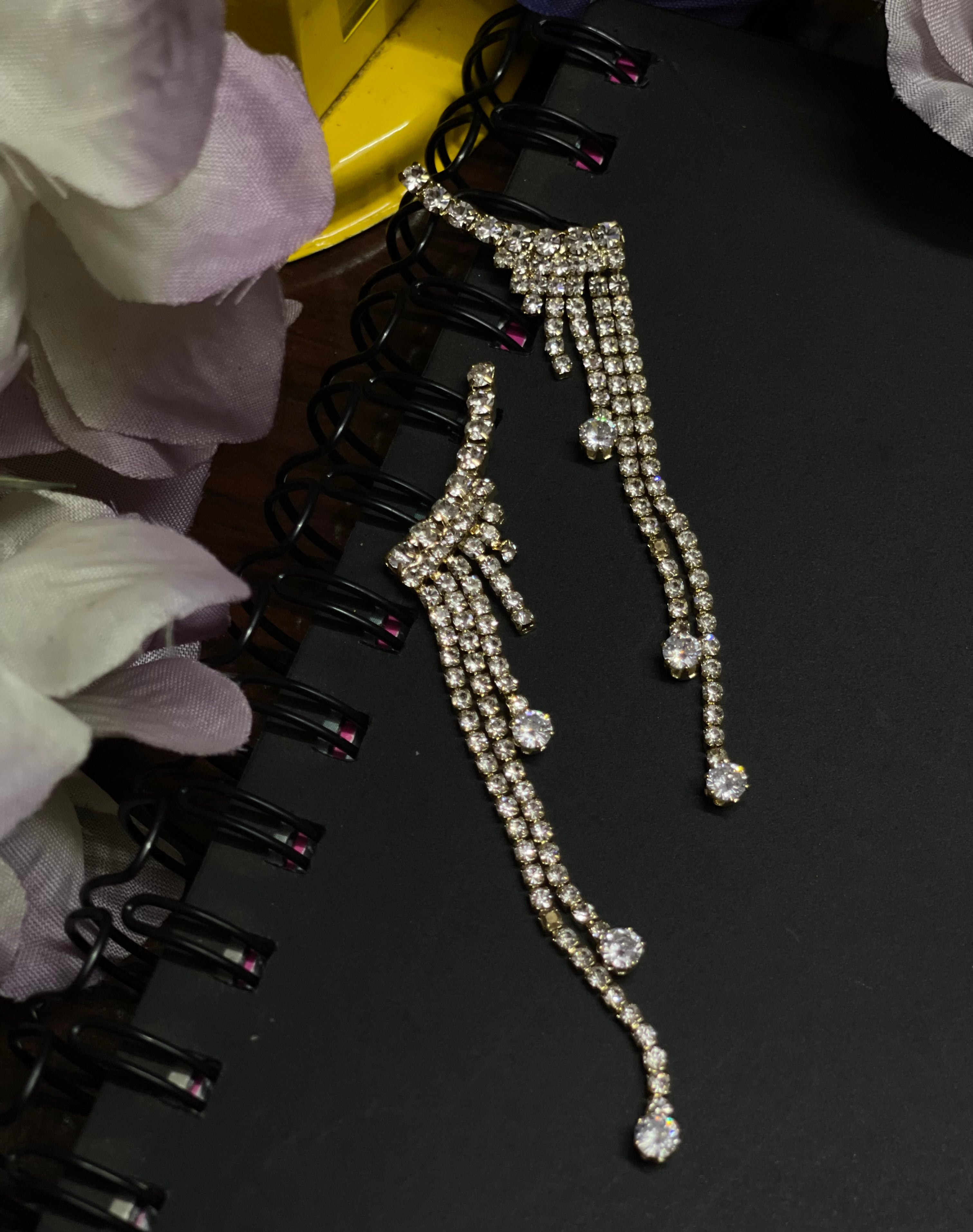 Stellar Drop Sparkle Climber Earrings