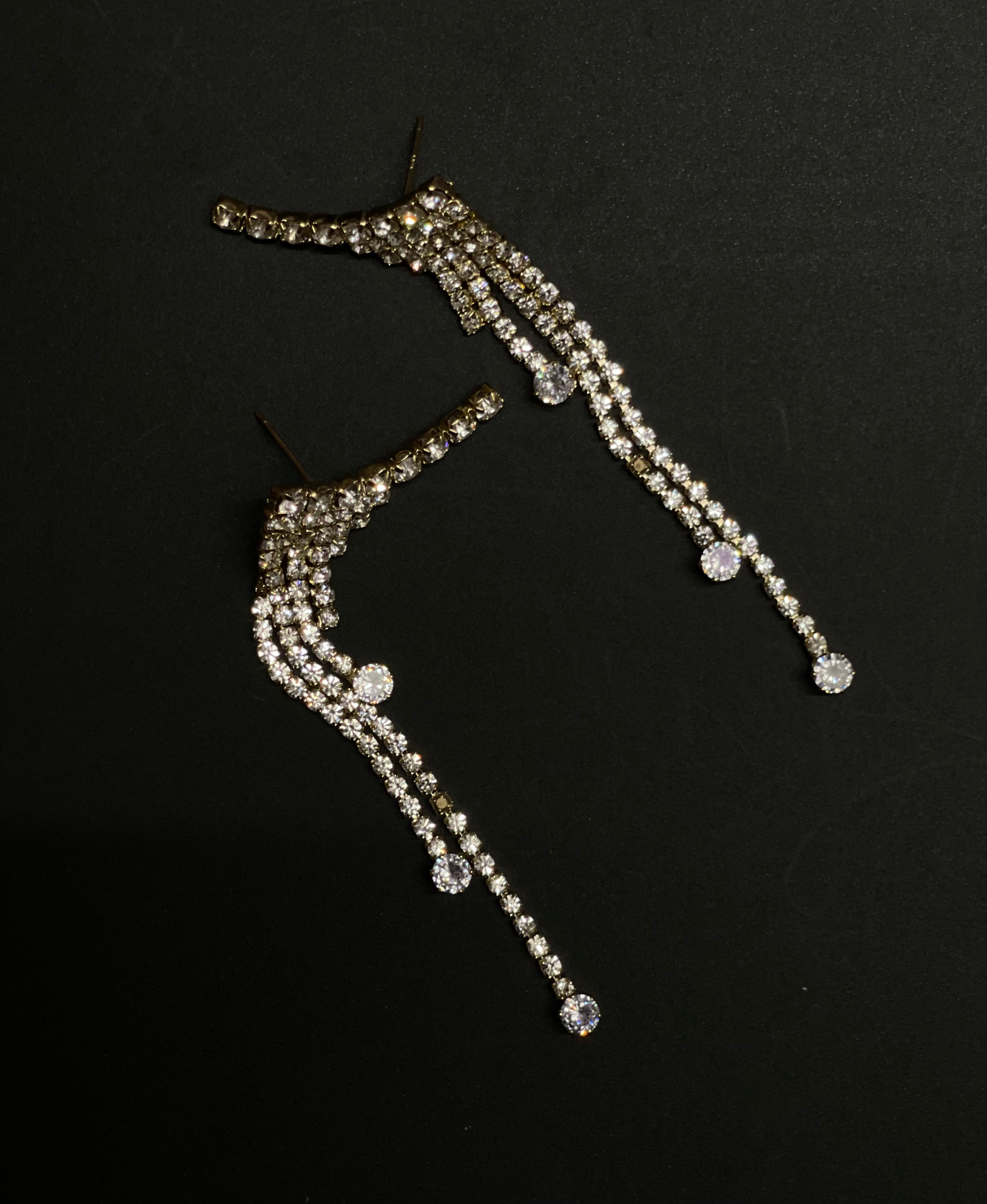Stellar Drop Sparkle Climber Earrings