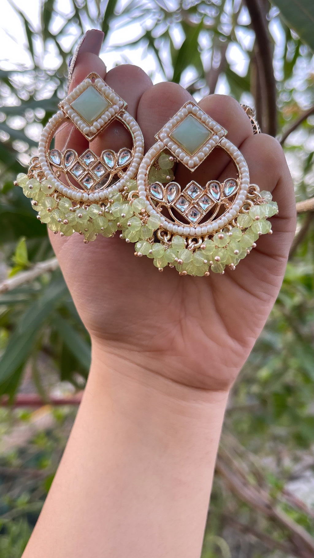 Hoop Earrings With Beaded Fringe