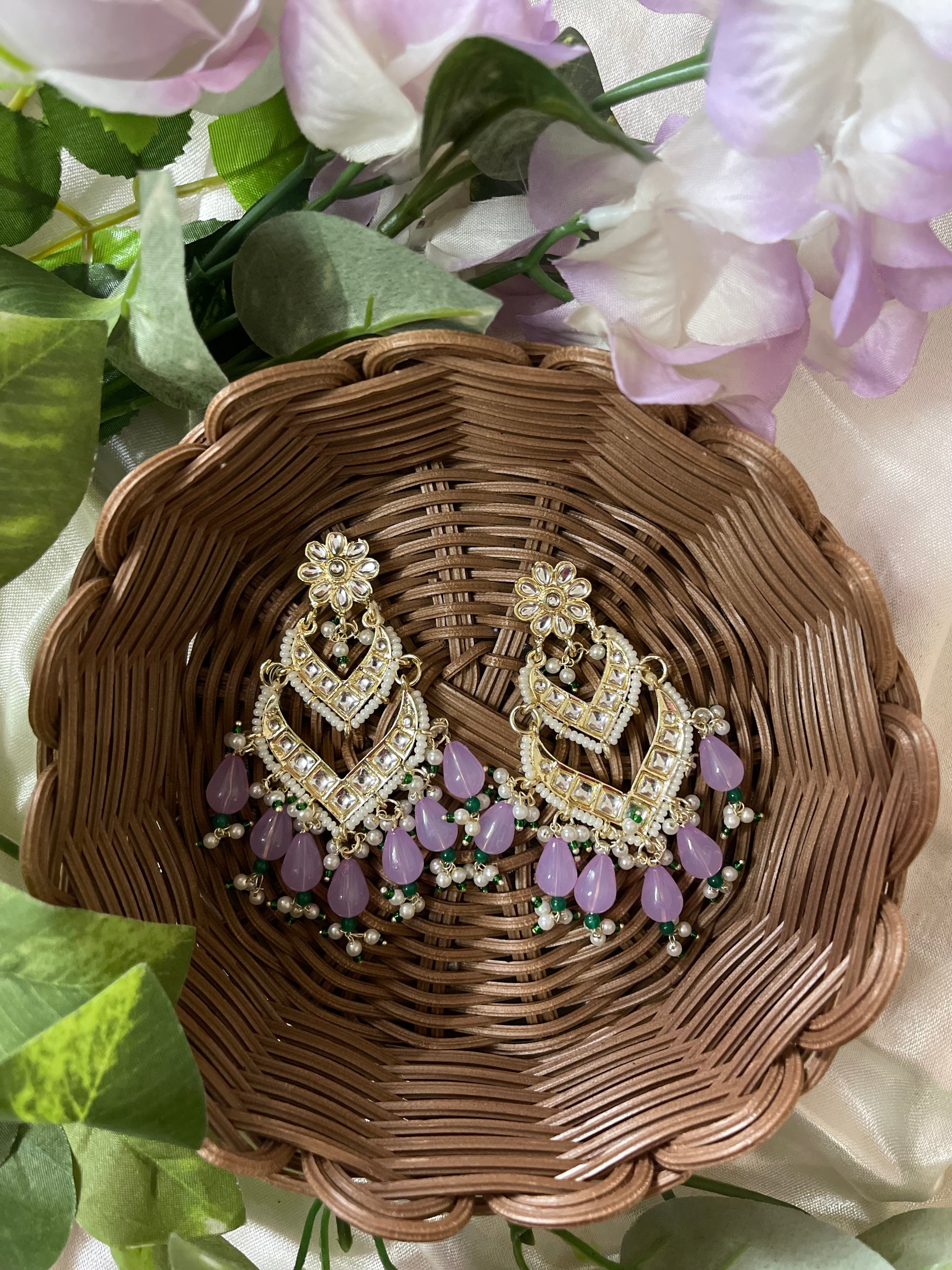 Kavya Kundan Chandbali Earrings