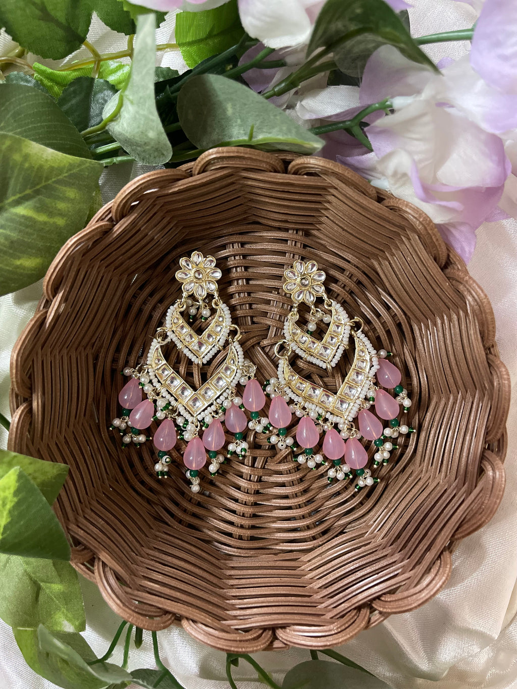 Kavya Kundan Chandbali Earrings
