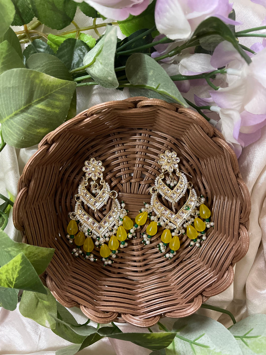 Kavya Kundan Chandbali Earrings