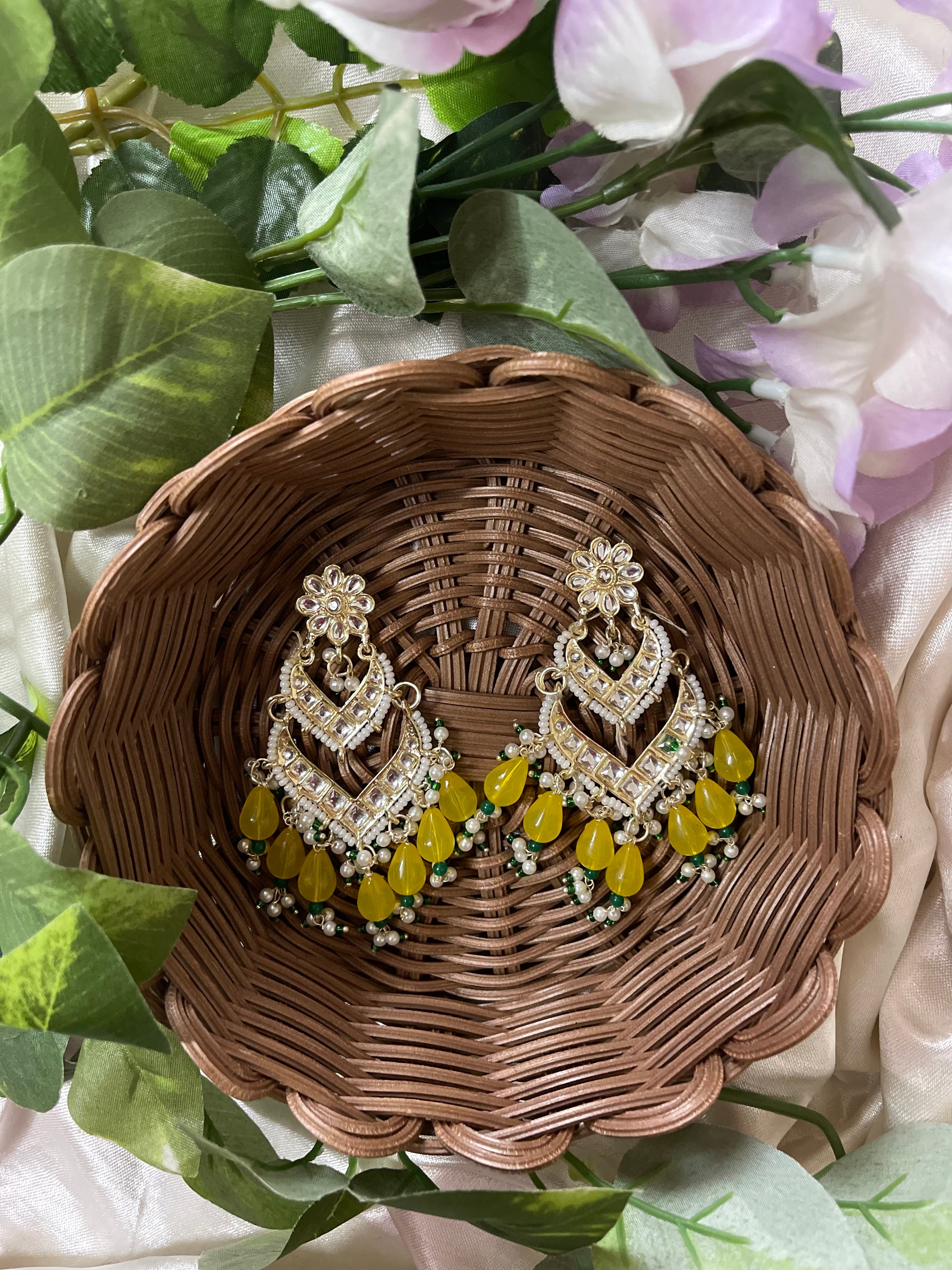 Kavya Kundan Chandbali Earrings