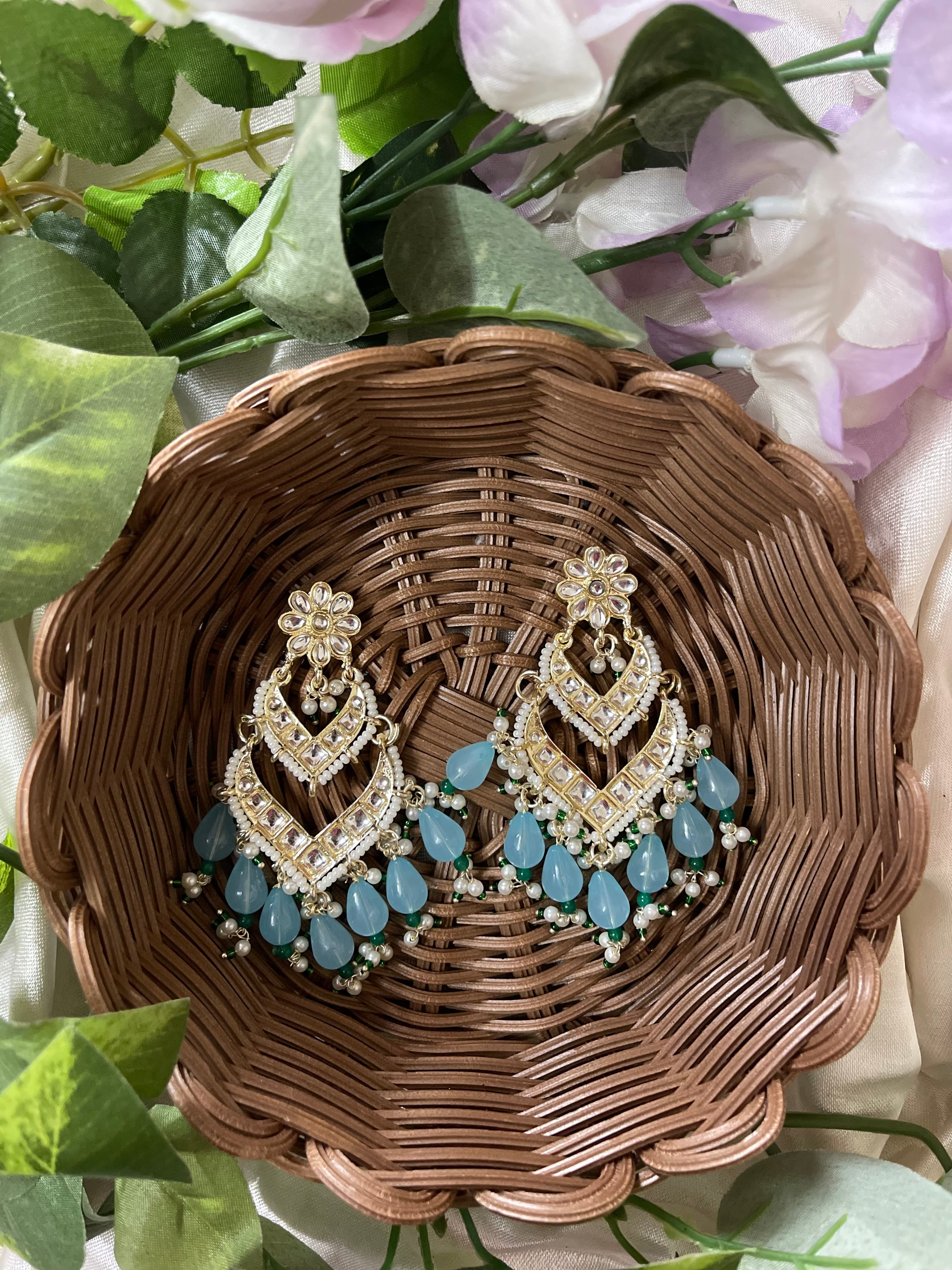 Kavya Kundan Chandbali Earrings