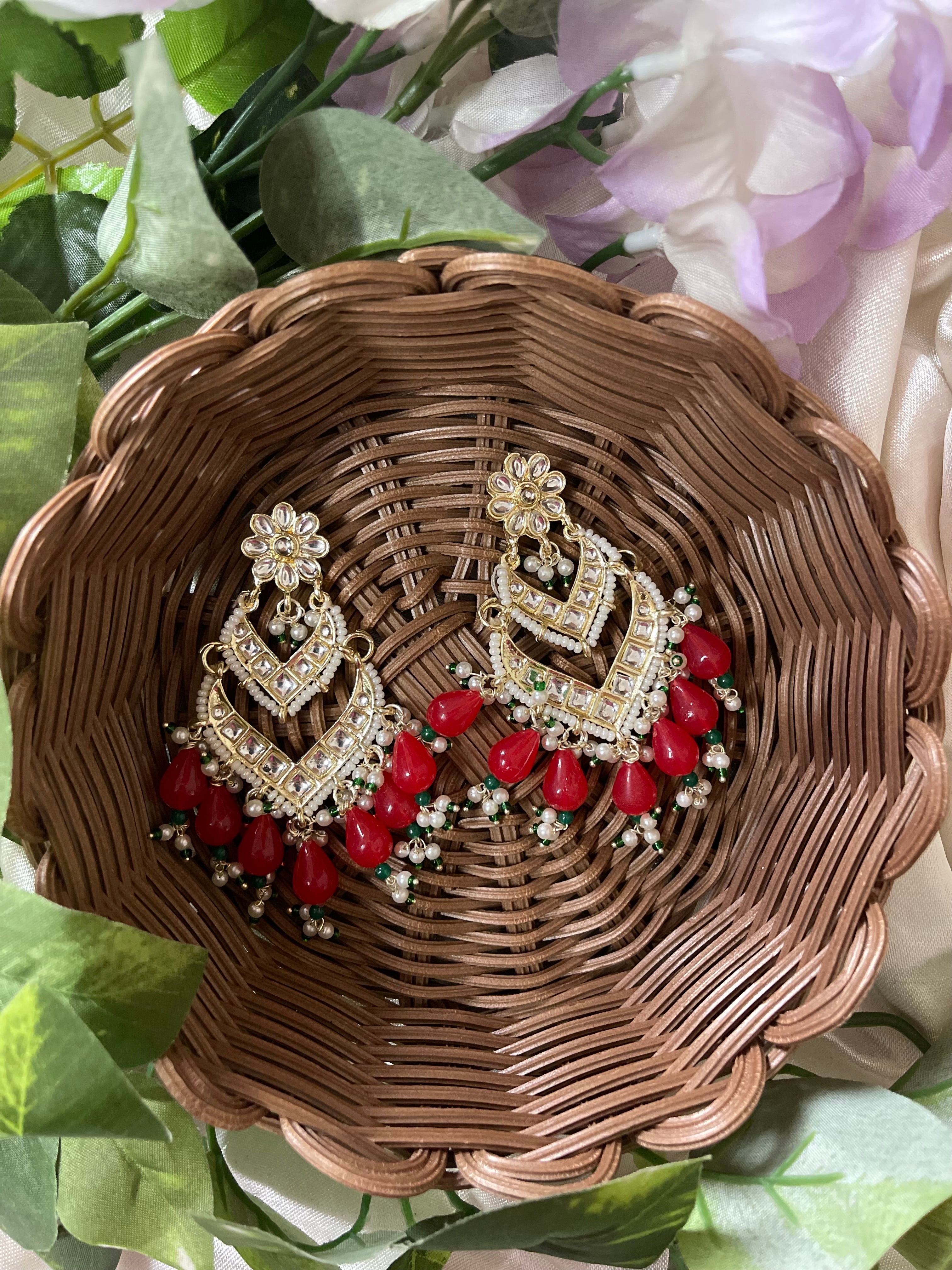 Kavya Kundan Chandbali Earrings